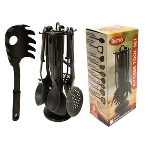 Utensilios De Cocina 9Pzas Negro