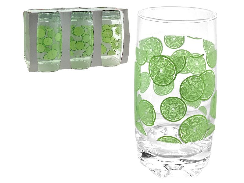 vaso set 6uni 360ml verde hartin