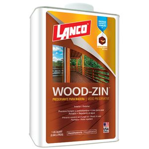 Preservante Madera 1/4 Galon Transparente Wood Zin Lanco