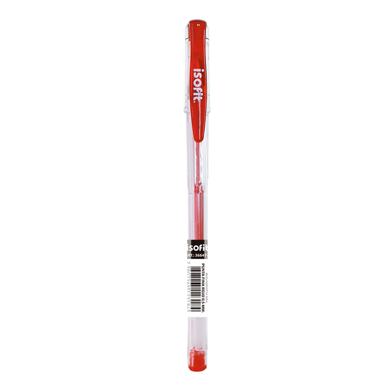 LAPIZ-GEL-05MM-PUNTA-FINA-ROJO-ISOFIT
