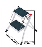 ESCALERA-2-PELDAÑOS-ACERO-TABURETE-BLANCO-PLEGABLE
