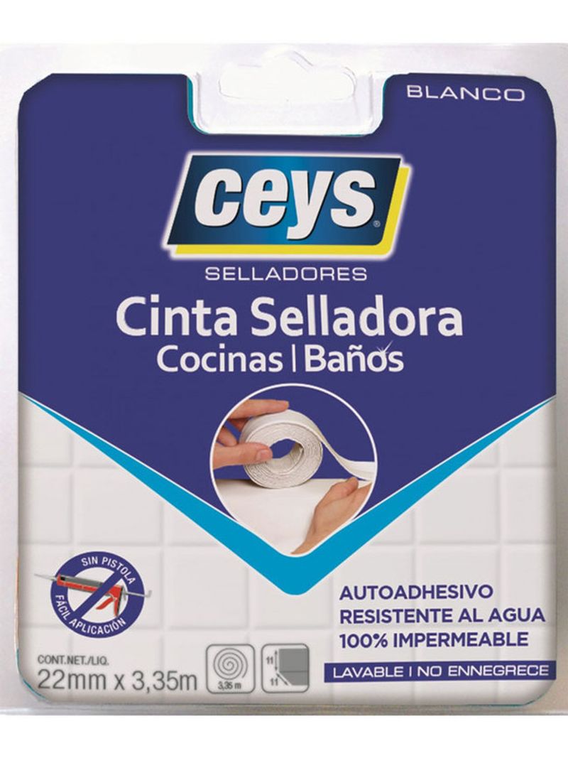 Cinta Selladora Juntas Baños y Cocinas Ceys