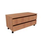 MUEBLE VANITORIO CON 2 CAJONES Y RUEDAS ALMENDRA BN3603 TECNOMOBILI