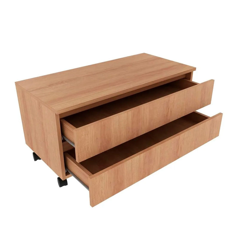 MUEBLE VANITORIO CON 2 CAJONES Y RUEDAS ALMENDRA BN3603 TECNOMOBILI