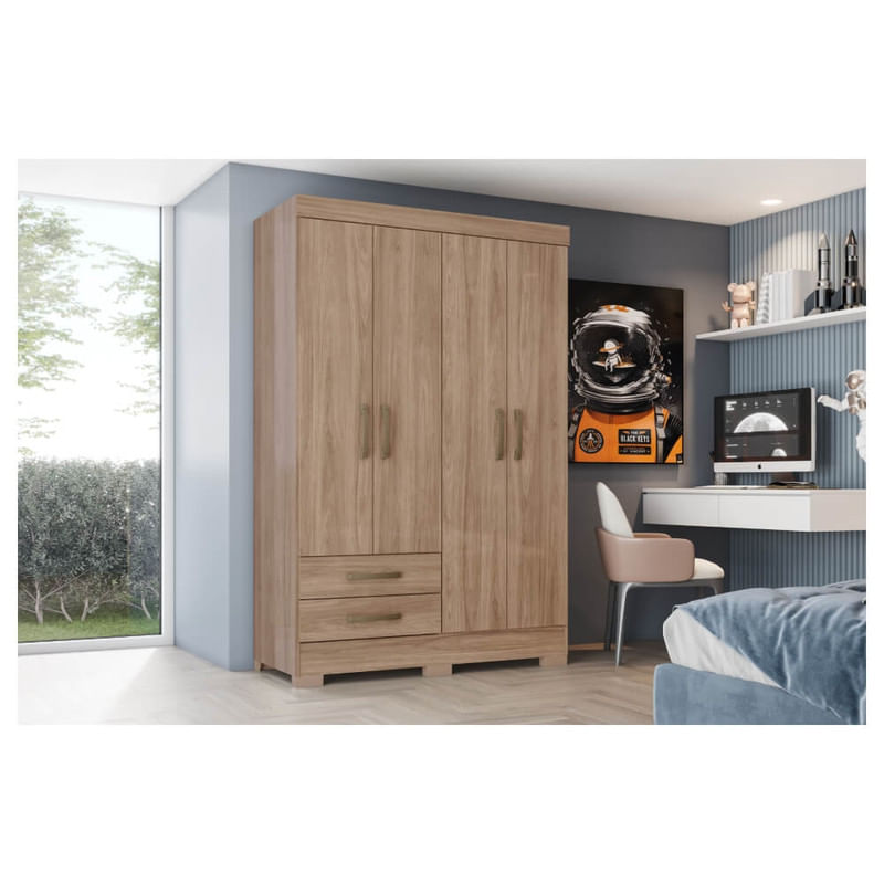 CLOSET 4 PUERTAS+2 CAJONES JEQUITIBA BRIZ