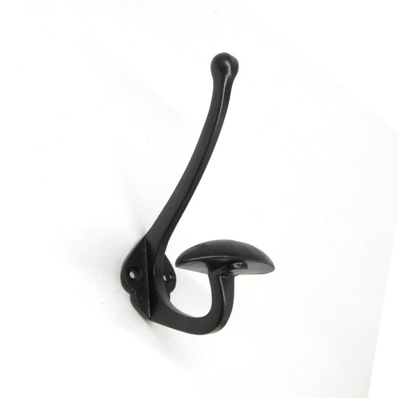 PERCHA-METAL-DOBLE-FE-FORJADO-NEGRO-M.6213
