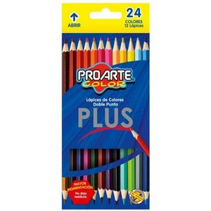 Lapiz Color 12Un  24 Colores Plus  Bicolo Proarte