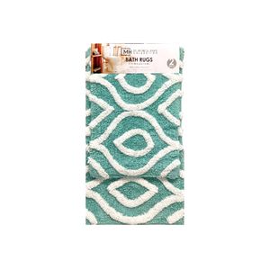 Alfombra De Baño 2 Unidades Verde Aqua Monica Homes