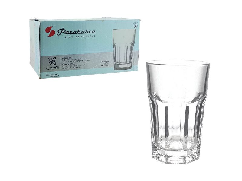 VASO 6UN CASA BLANCA 290ML PASABAHCE