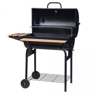Parrilla A Carbon Con Ahumador-Rueda-Repisa 104X66X110Cm