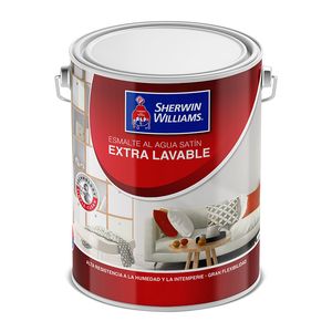 Esmalte Al Agua Satin Extra Lavable Blanco Galon Sherwin Williams