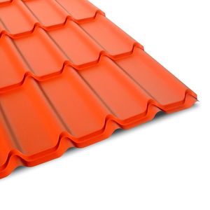 Teja Continua Curva Terracota 0.40X3.66 Metros