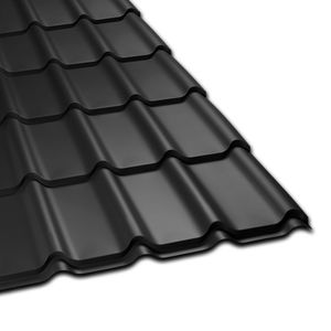 Teja Continua Curva Negra 0.40X3.66 Metros