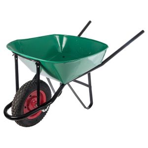 Carretilla Estándar Verde 60 Litros Rueda Pantanera 350X8 Lioi