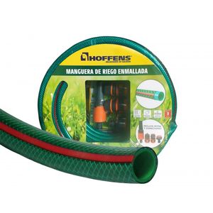 Manguera Jardin 1/2" Mallaflex Verde Con Accesorios (Rollo 20Mt) Hoffens