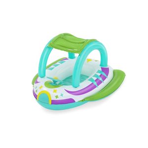 Flotador Inflable Con Techo 107X112Cm Nave Espacial Bestway