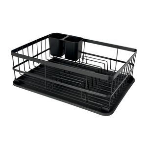 Escurridor De Platos 47.5X31.5X14.8Cm Acero Inoxidable Negro Mor