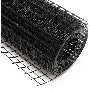 Malla Jardin Soldada Pvc Negra 1/2"X1.0Mmx0.60Mt (Rollo10Mt) Cerram