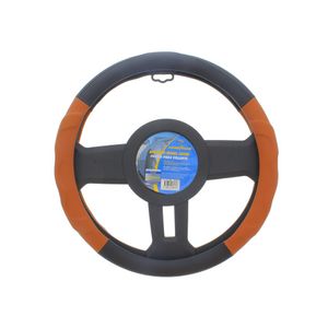 Cubre Volante 38Cm Negro/Naranja Alta Calidad Goodyear