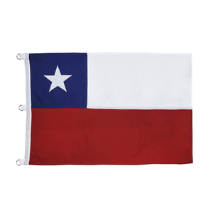 Bandera Chilena Estrella Bordada 200X300Cm Mts