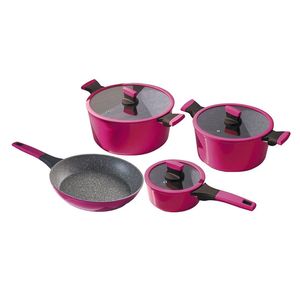 Bateria De Cocina 7 Piezas Aluminio Forjado Soho Cerry Kw