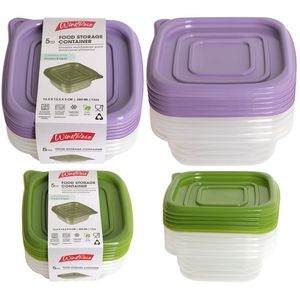 Tapper Hermetico 5 Unidades Plastico 360Ml Windrose
