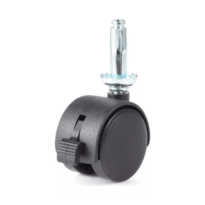 Rueda Para Mueble 50Mm Con Vastago Y Freno Plástica