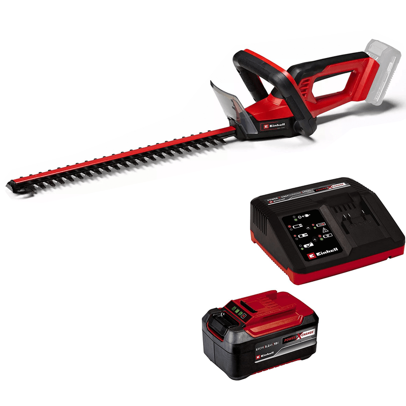 CORTA-SETOS-INALAMBRICO-GC-CH-1-40-BATERIA-5.2AH-Y-CARGADOR-EINHELL