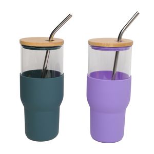 Vaso 1000Ml Con Tapa Y Bombilla Verde Life Art