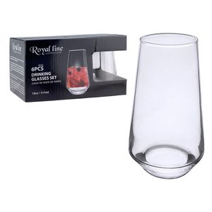 Vaso De Vidrio Alto 6 Unidades 515Ml Royal Line