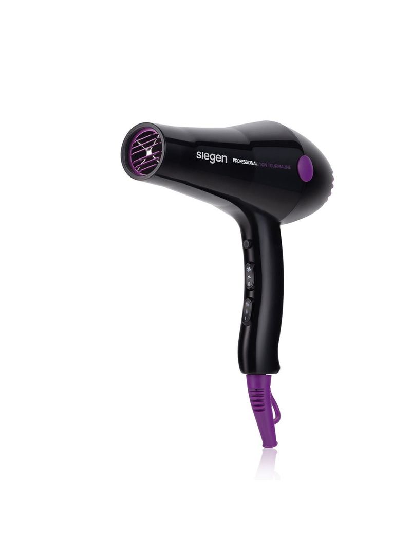 Secador De Pelo Sg3049 Negro Con Morado Siegen