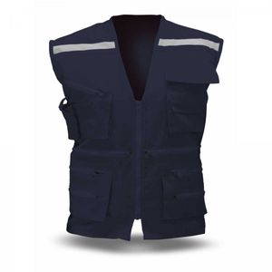 Chaleco Geologo Poplin Azul Black Bull