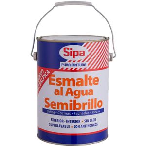 Esmalte Al Agua Blanco Semibrillo 1 Galon Sipa