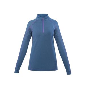 Polera Dry Fit Spx Manga Larga Mujer Deep Blue Hw
