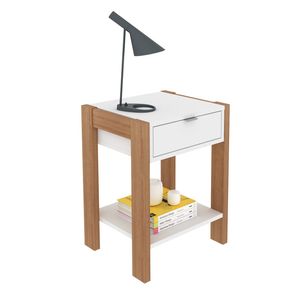Velador 1 Cajon Blanco/Almendra Az1023 Tecnomobili