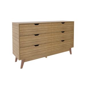 Comoda 6 Cajones Almendra Cm8044 Tecnomobili