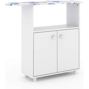 Tabla De Planchado + Mueble Organizador 2 Puertas Blanco Tp3040 Tecnomobili