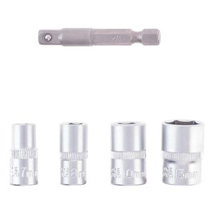 Dado Hexagonal Y Adaptador 1/4 5 Piezas Einhell