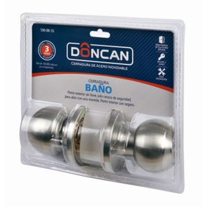 Cerradura Baño Acero Inoxidable 590-Bk-Ss Doncan