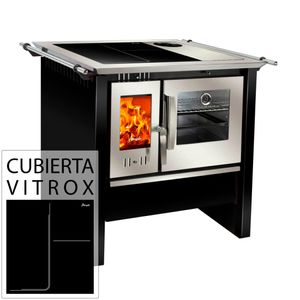 Cocina a Leña Allegra Vitrox Negro Amesti