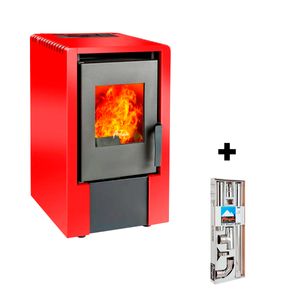 Estufa A Pellet Italy 6100 Rojo Amesti