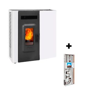 Estufa A Pellet Slim 9000 Blanca Amesti