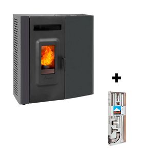 Estufa A Pellet Amesti Slim 9000 Negro