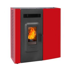 Estufa A Pellet Slim9000 Rojo Amesti