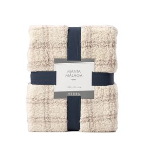 Manta Sherpa 125X150 Malaga Crudo Hebra