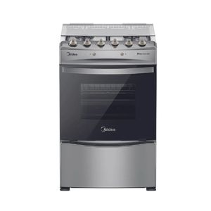 Cocina A Gas 4 Platos Acero Inoxidable Mcg-4Qpi24Ns Midea