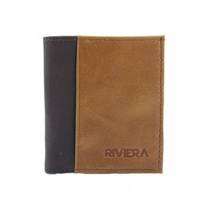 Tarjetero Cuero Ejecutivo Negro Cafe Riviera