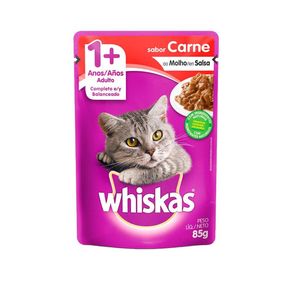 Alimento Para Gatos Whiskas Carne 85Gr