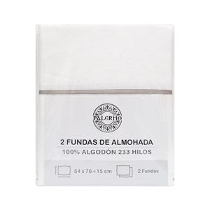 Fundas Almohada 54X76Cm 2 Unidades Blanco 233 Hilos Palermo