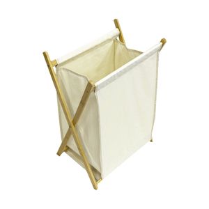 Canasto Ropa Sucia Plegable Beige 40X34X56.5Cm Casa Viva